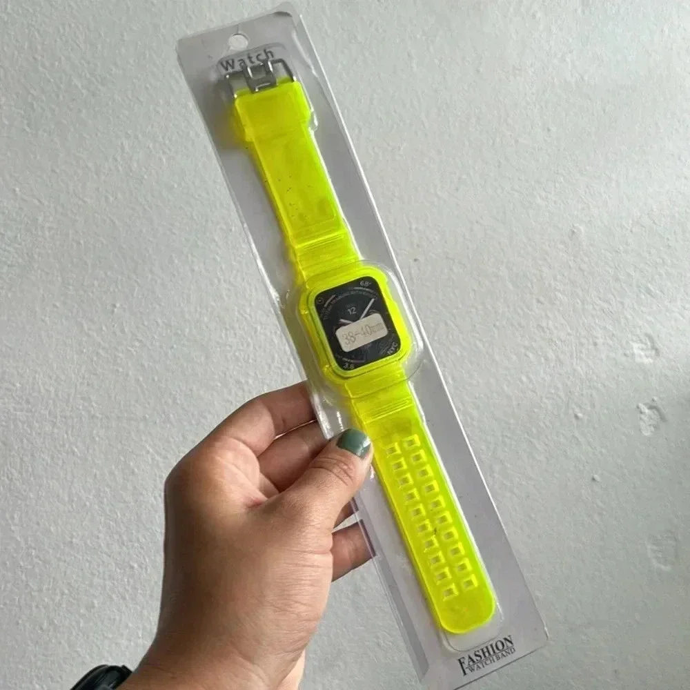 🔥 4 for $20 DEAL 🔥Apple Watch cryst Clear green soft silicone | 38/40mm